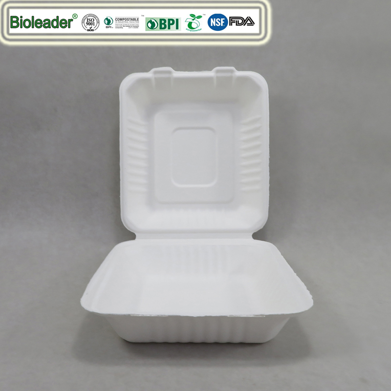 EcoChoice 9 x 9 x 3 Compostable Sugarcane / Bagasse 3