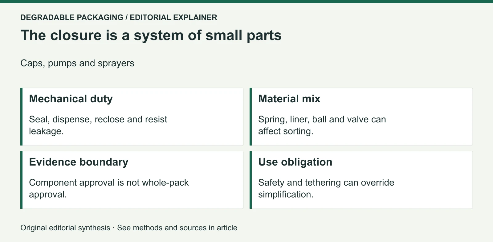 Editorial decision map for Why Closures Are Becoming the Hardest Part of Packaging Redesign: Caps, Lids, Pumps and Dispensers