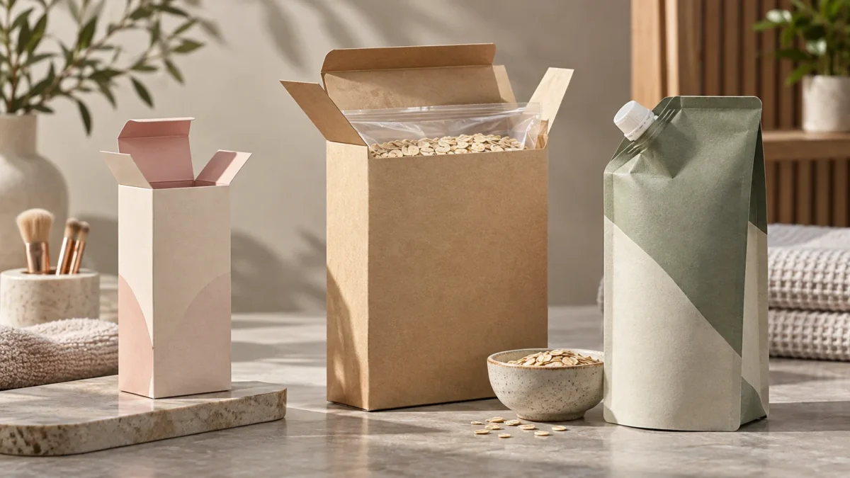AI-generated editorial illustration of generic packaging structures relevant to article 65.